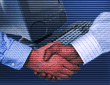 Shaking hands on the contract